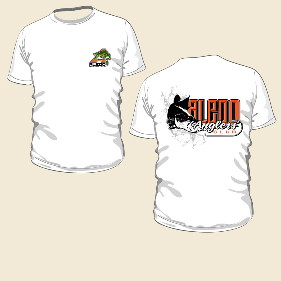 Aledo Anglers' White Tee