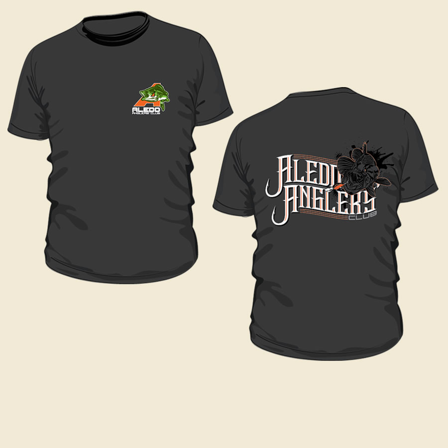 Aledo Anglers' Black Tee