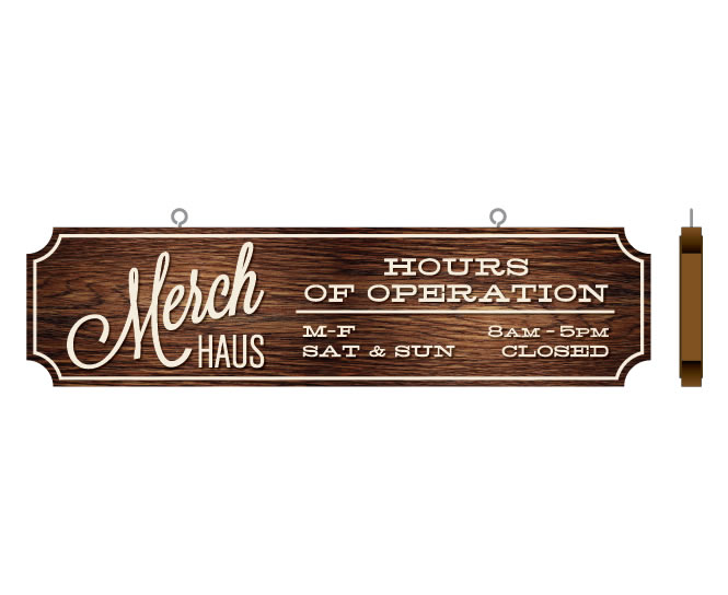 Sandblasted Wood Sign Design